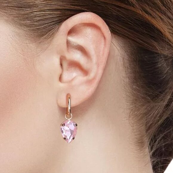 Unwritten Earrings Multi-Color Glass Mix and Match Hoop Interchangeable Set NIB - Picture 4 of 7